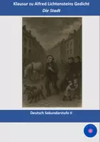 Vorschau - Klassenarbeiten - Alfred Lichtenstein: "Die Stadt" (Klausur + EHZ) (Expressionismus) - Deckblatt