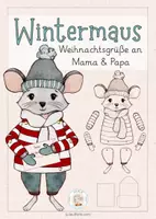 Vorschau - Mal- und Bastelvorlagen - Materialpaket: Winterfuchs und Wintermaus - Deckblatt