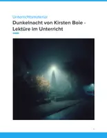 Vorschau - Unterrichtsreihen - Dunkelnacht von Kirsten Boie - Unterrichtsmaterial SEK II - Deckblatt