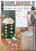 Vorschau - Arbeitsblätter - Herbst Igelmobile 🍁🦔 - Bastelvorlage zum Ausschneiden & Gestalten Igel - Deckblatt