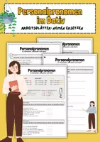 Vorschau - Arbeitsblätter - Arbeitsblätter: Personalpronomen im Dativ (Nomen ersetzen) - Deckblatt