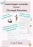 Vorschau - Arbeitsblätter - Sachtext mit Lesestrategien - Christoph Kolumbus - 3. und 4. Klasse - Deckblatt