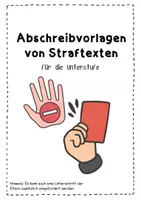 Vorschau - Anderer Materialtyp - Abschreibvorlagen: Regelverstoß - Deckblatt
