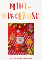 Vorschau - Mal- und Bastelvorlagen - 🧑🎄 Mini-Nikoläuse - Deckblatt