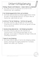 Vorschau - Stundenentwürfe - Schöpfung Klasse 1 und 2 - Seite 1