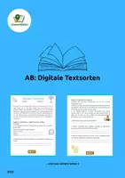 Vorschau - Arbeitsblätter - Arbeitsblatt: Digitale Textsorten - Deckblatt