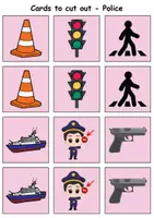 Vorschau - Arbeitsblätter - Remember it! / Matching Pairs: Polizei / Police (Image-Image) - Englisch - Seite 3