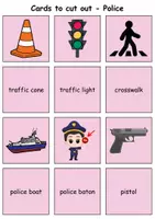 Vorschau - Arbeitsblätter - Remember it! / Matching Pairs: Polizei / Police (Image-Word) - Englisch - Seite 3