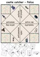 Vorschau - Arbeitsblätter - Polizei / Police: Himmel und Hölle / Cootie Catcher - Englisch - Seite 1
