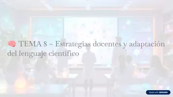 Vista previa - Unidades / Secuencias / Situaciones de Aprendizaje - TEMA-8-Estrategias-docentes-y-adaptacion-del-lenguaje-cientifico - Portada
