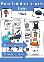 Vorschau - Arbeitsblätter - Mini Picture-word cards: Polizei / Police - Englische Mini Bildkarten & Lesekarten - Deckblatt