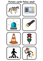 Vorschau - Arbeitsblätter - Mini Picture-word cards: Polizei / Police - Englische Mini Bildkarten & Lesekarten - Seite 3
