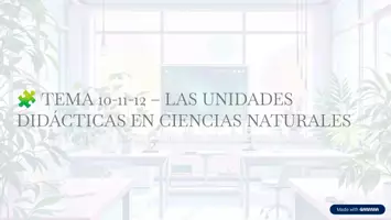 Vista previa - Unidades / Secuencias / Situaciones de Aprendizaje - TEMA-10-11-12-LAS-UNIDADES-DIDACTICAS-EN-CIENCIAS-NATURALES - Portada