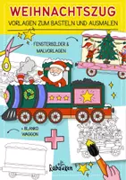 Vorschau - Mal- und Bastelvorlagen - Weihnachtszug 🚂🎅 Ausmalbilder & Bastelvorlage | Fensterdekorationen - Deckblatt