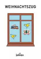 Vorschau - Mal- und Bastelvorlagen - Weihnachtszug 🚂🎅 Ausmalbilder & Bastelvorlage | Fensterdekorationen - Seite 1