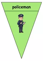 Vorschau - Mal- und Bastelvorlagen - Polizei / Police: Pennants Banner - Für Girlande oder Kette (Deko) - Englisch - Seite 2