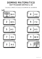 anteprima - Giochi - DOMINO MATEMATICO: addizioni e sottrazioni entro il 10 - Pagina 1