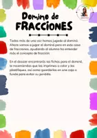 Vista previa - Unidades / Secuencias / Situaciones de Aprendizaje - JUEGO MATES: DOMINÓ DE FRACCIONES - página 3