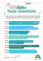 Vorschau - Merkblätter - Texte-Checkliste - Hilfestellung beim Überarbeiten eines Textes - Deckblatt