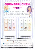 Vorschau - Poster - Ordnerrücken "Feen" breit für Krippe, Kita & Grundschule - Deckblatt