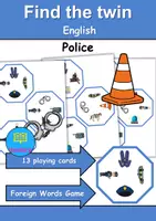 Vorschau - Arbeitsblätter - Find the twin: Polizei / Police - Englisch Spiel Game - Deckblatt