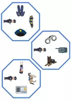 Vorschau - Arbeitsblätter - Find the twin: Polizei / Police - Englisch Spiel Game - Seite 2