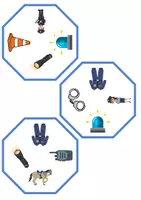 Vorschau - Arbeitsblätter - Find the twin: Polizei / Police - Englisch Spiel Game - Seite 3