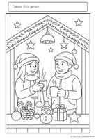 Vorschau - Mal- und Bastelvorlagen - 20 Ausmalbilder zu Weihnachten: Am Weihnachtsmarkt - Seite 2