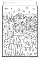 Vorschau - Mal- und Bastelvorlagen - 20 Ausmalbilder zu Weihnachten: Am Weihnachtsmarkt - Seite 3