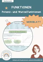 Vorschau - Merkblätter - Merkblatt: Potenz- und Wurzelfunktionen - Deckblatt