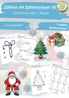 Vorschau - Arbeitsblätter - Zählen & Verbinden Weihnachten ZR 10 (Vorschule / 1. Klasse) - Deckblatt