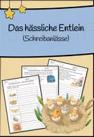 Vorschau - Arbeitsblätter - Das hässliche Entlein - Schreibanlässe - Deckblatt
