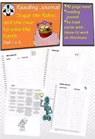Vorschau - Arbeitsblätter - Sugar the Robot novel + reading journal + task cards - Deckblatt