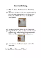 Vorschau - Mal- und Bastelvorlagen - Bastelvorlage: Faltbild "Blume" zum Muttertag - Seite 1