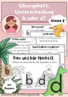 Vorschau - Arbeitsblätter - Übungsheft: Unterscheidung b oder d? (Miniheft) - Deckblatt