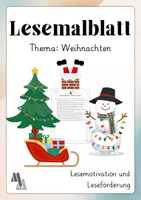 Vorschau - Arbeitsblätter - Lesemalblatt Weihnachten / Leseförderung - Deckblatt