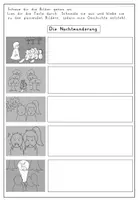 Vorschau - Arbeitsblätter - Bildergeschichte_Gruselgeschichte_differenziert_Fördermaterial - Seite 1