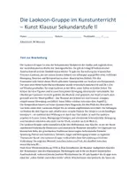 Vorschau - Klassenarbeiten - Die Laokoon-Gruppe im Kunstunterricht – Kunst Klausur SEK II mit Erwartungshorizont - Deckblatt