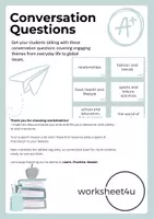 Vorschau - Anderer Materialtyp - Conversation Questions - Boxes Labels - Deckblatt