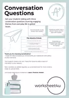 Vorschau - Spiele - Conversation Questions - The World of Work - Deckblatt