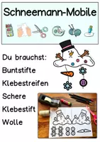 Vorschau - Stundenentwürfe - Schneemann basteln, Winter Fensterbild, Kunstunterricht (Vorschule, Klasse 1, 2) - Seite 1
