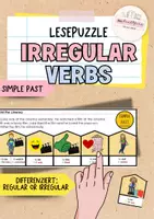 Vorschau - Stationenlernen - Irregular Verbs | Simple Past | Regular & irregular Verbs | Lesepuzzle - Deckblatt