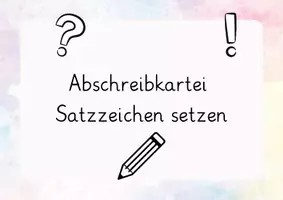 Vorschau - Aufgabenkarten - Abschreibkartei - Satzzeichen | Grundschule Deutsch - Seite 1