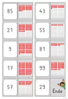 Vorschau - Spiele - Domino Zahldarstellung im Hunderterfeld - Zahlen bis 100 - Seite 2