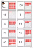 Vorschau - Spiele - Domino Zahldarstellung im Hunderterfeld - Zahlen bis 100 - Seite 3