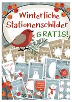 zapowiedź - niemiecki Deutsch darmowe zimowe tabliczki stacyjne - obwoluta