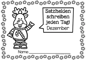 Προεπισκόπηση - Φύλλα εργασίας - Satz des Tages / Schüttelsätze (Druckschrift) schreiben Weihnachten Dezember Γερμανικά - Σελίδα 1