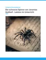 Vorschau - Unterrichtsreihen - Jeremias Gotthelf: Die schwarze Spinne – Unterrichtsmaterial Sek II | Moral, Glaube & Schuld - Deckblatt