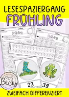 Vorschau - Arbeitsblätter - Lesespaziergang Frühling (2., 3. Klasse) - Deckblatt