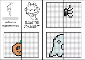 Vorschau - Arbeitsblätter - Faltbuch_Halloweensymmetrien - Seite 1